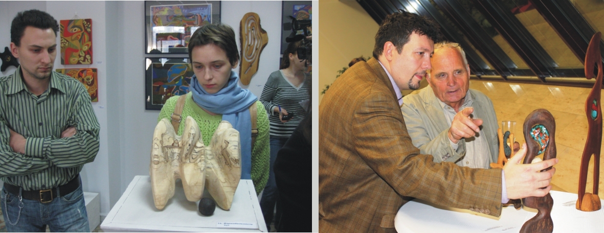 Figures 1 and 2: Exhibition at the Center for Contemporary Art of the Chuvash State Art Museum (left) and Embassy of the Federal Republic of Germany in Moscow (right)
